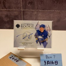 2023-24 Upper Deck Zach Benson Autograph Buffalo Sabres Ultimate Rookie S Card