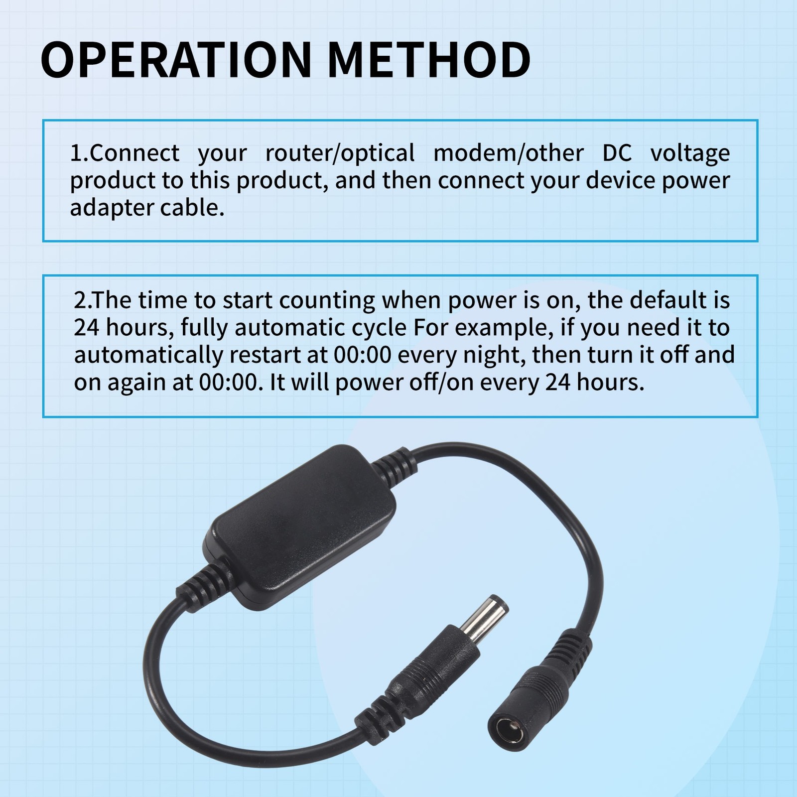 24 Hour Auto Reboot Router Routing Timer Reset Tool DC  Manager 1 PCS Black G1O6 thumbnail 5