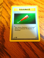 Pokemon 1999 1st Edition Shadowless Base Full Heal common card