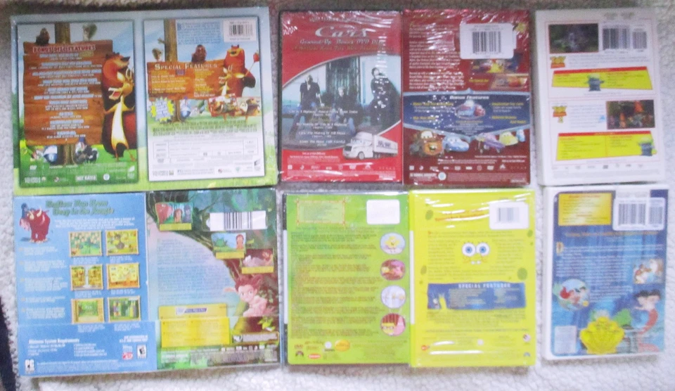10 KIDS DVDs: Cars TOY STORY 2 PACK Open Season TARZAN Spongebob LITTLE MERMAID - Image 2 of 4