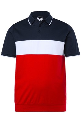 Men Plus Herren große Größen Poloshirt Bauchfit Colorblocking Halbarm 844932