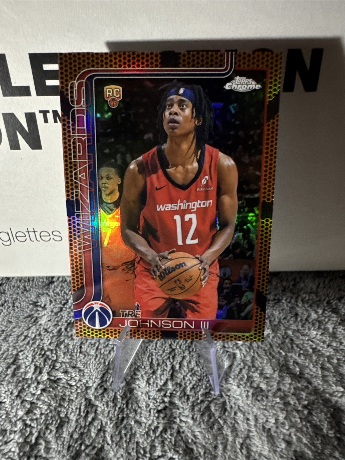 Topps Chrome NBA 2025-26 Tre Johnson III Basketball Refractor - #256