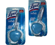 2 Lysol Hygienic Atlantic Fresh Scent Clip On Toilet Bowl Cleanser / Deodorizer