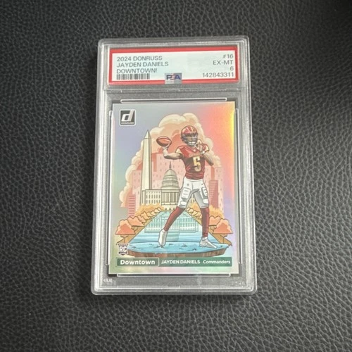 2024 Panini Donruss Downtown Jayden Daniels #16 Rookie Insert Commanders PSA 6