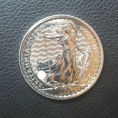 BRITANNIA 2022 MONEDA DE 1 0Z PLATA 999. REINO UNIDO 2 POUNDS S/C.