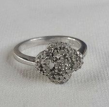 Sterling Silver 925 Women's Flower Ring Design Size 7 MSRP 340 NWOT 