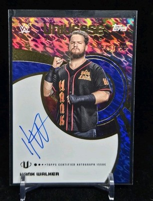 2025 Topps Universe WWE UNA-HWA Hank Walker Universe Blue Pulse Auto #d /199