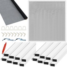 Yaocom 4 Pack Window Screen Kit 3/4 x 5/16 Inch Aluminum 32'' x 32'', White