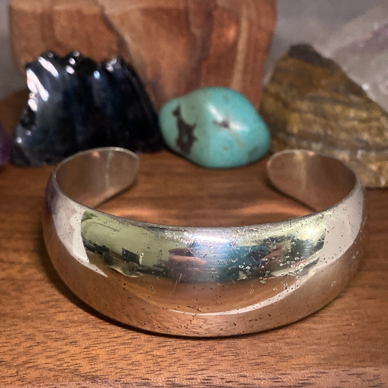 VTG Solid Sterling Silver 925 Classic Cuff Bracel… - image 4