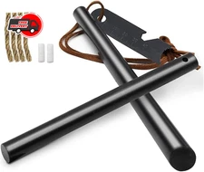 2-Pack Ferro Rod Fire Starter Kit w/6-in-1 Tool & Tinder - Survival Camping