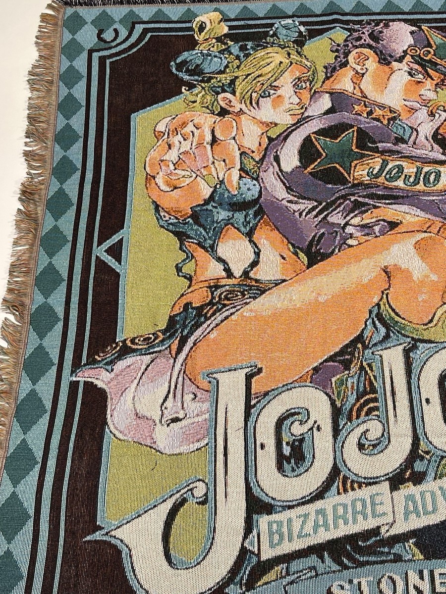🔥JoJo's Bizarre Adventure Tapestry Anime Woven Throw Blanket Wall