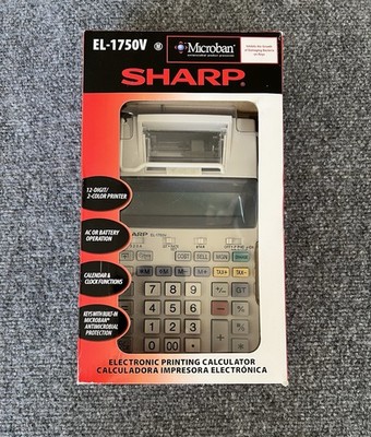 Sharp EL-1750V Electronic Printing Calculator 12-Digit 2-Color Office Home