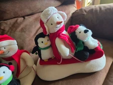 2007 Hallmark JIngle Pals Snowman,Penguin,Dog. Lights & Sound working. No motion