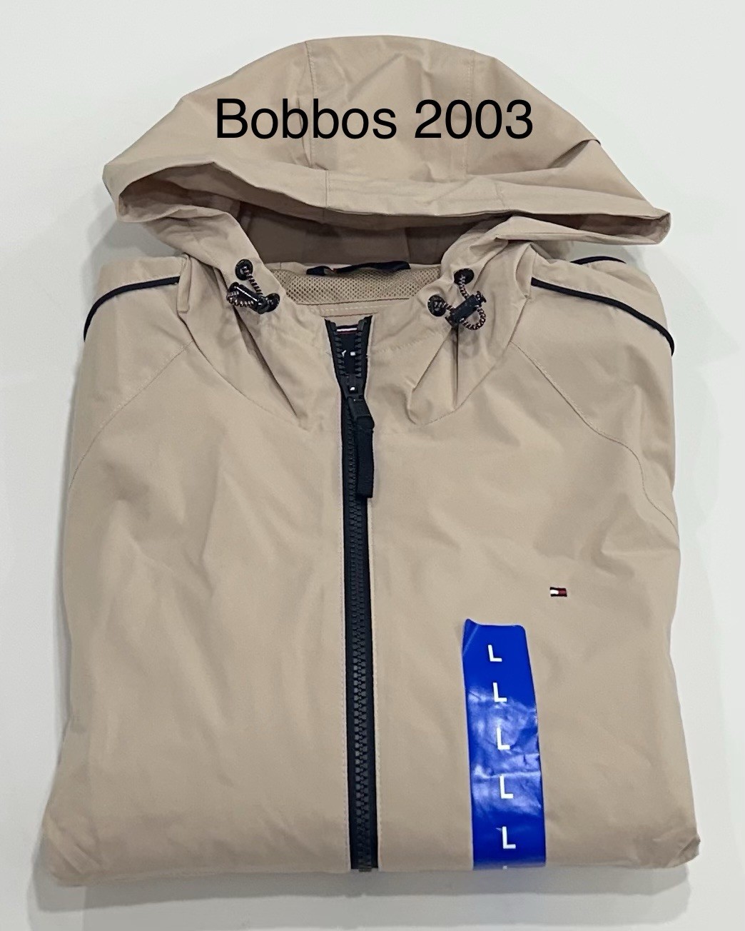 Tommy Hilfiger Women’s Windbreaker Lightweight Hooded Jacket, Chino, Size L