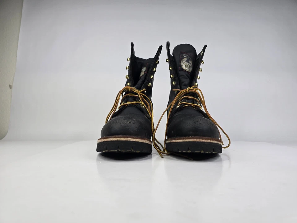 Georgia Boot Puntera de Acero Impermeable 8" Botas Leñadoras Para Hombres 7.5M Cuero Negro G8320 Foto 3 de 4