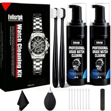 Watch Cleaning  Polishing Kit - Ultra-Gentle watch cleaner kit, black