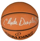Clyde Drexler Autographed Spalding Basketball JSA LOA Portland Trail-Blazers