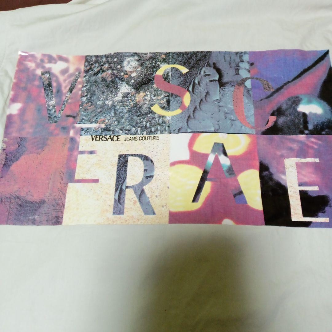 Versace White Back Print Long Sleeve Shirt M Size Used thumbnail 3