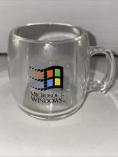 Microsoft Windows Vintage Mug 3.5" Tall Retro Computer Made in USA