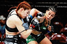 Puja Tomar ' The Cyclone' Strawweight UFC MMA Fighter Signed 12x8 Photo + COA