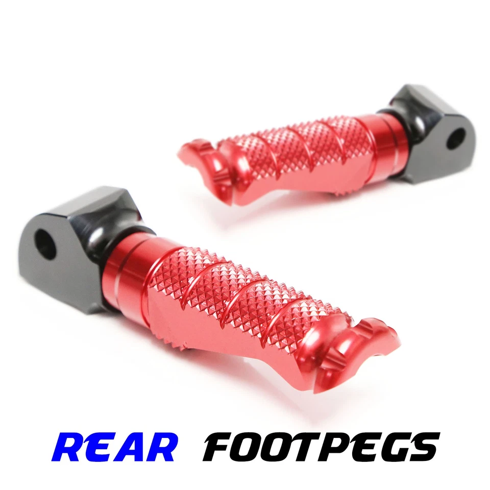 R-FIGHT Red Rear Foot Pegs For Kawasaki Ninja 1000 SX Z1000SX 15 16 17 18 19 Foto 2 de 4