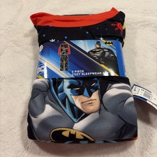NEW Komar Kids Boys Size 10 DC Comics Batman Christmas Fleece Pajamas 2pc Set