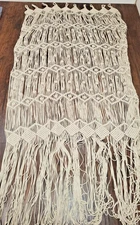 Rachel Zoe Macrame Window One Curtain Panel Rope Off White 44" x 96" Preowned