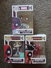 Funko Pop Deadpool  3pc Lot #112 #113 And #319 Used Never Removed From Box