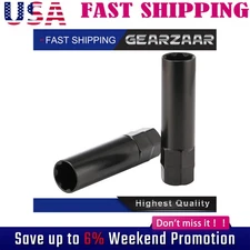 2pcs Black Socket Key Tool for 7 spline Lug Nuts | 19mm, 3/4", 21mm, 13/16" Hex