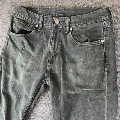 Levi's 511 Jeans Mens 32x31 Gray Denim Cotton Low Rise Medium Wash Skinny Leg