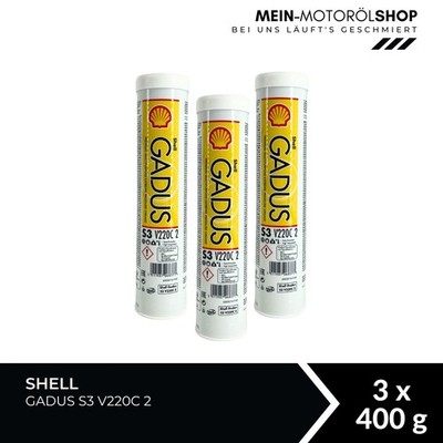 Shell Gadus S3 V220C 2 Mehrzweckfett 3x400 Gramm