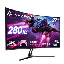 Gaming Monitor Curved 27 Zoll QHD 2560x1440 HDMI 2.1 280Hz 1ms 1500R