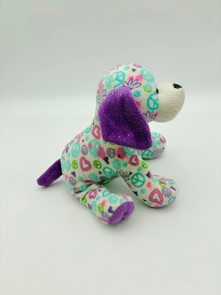 Webkinz Peace Out Puppy Plush Heart Purple Virtual Pet No Code - Image 2 of 4
