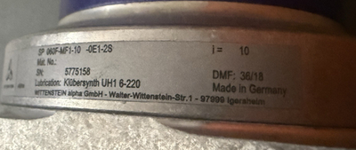 #ad Wittenstein SP 060F MF1 10 DE1 2S Planetary Gearbox 10:1 Parallel Inline $600.00