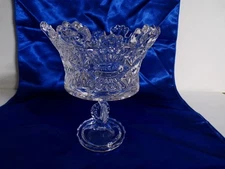 Godinger Shannon Crystal Crown Compote Pedestal Bowl "Designs of Ireland"