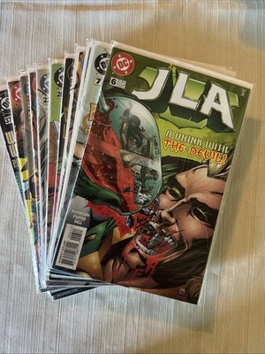 Justice League lot of 13 comics, JLA # 6 7 9 12 17 20 21 22 25 34 36 37 & 115