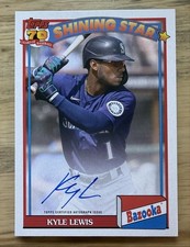 2021 Topps Archives - 1991 Topps Bazooka Shining Stars Autographs Kyle Lewis...