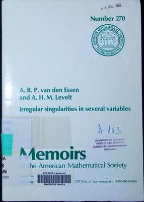 Irregular singularities in several variables A.R.P. van den Essen and A. 2502803