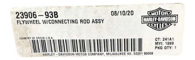 Harley Heritage Softail Softail 1993-1999 volante Asy 23906-93B nuevo OEM Foto 4 de 4