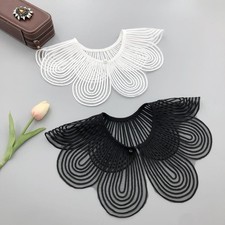 Elegant Detachable Lace Pearl Button False Collar Shoulder Shawl Wrap