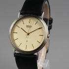 SEIKO Vintage 1981 5931-7040 Men's Watch Silver 32mm New Battery New LeatherBand
