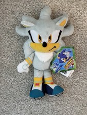 Sonic The Hedgehog 35th Anniversary Silver Plush New W/Tags Jakks Pacific