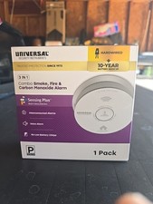 Universal 3 in 1, Smoke  Carbon Monoxide Alarm with Voice Alert,