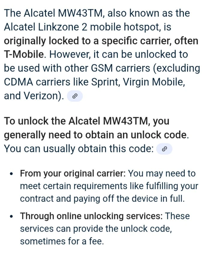 Alcatel Linkzone 2 4G LTE Hotspot Portable Wi-Fi 16 Device 4400 mAh Black Sealed - Image 4 of 4
