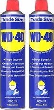 2 X WD40 Original Multi-Use Aerosol Spray Stops Squeaks Cleans & Protects- 600ML 13.33 per litre