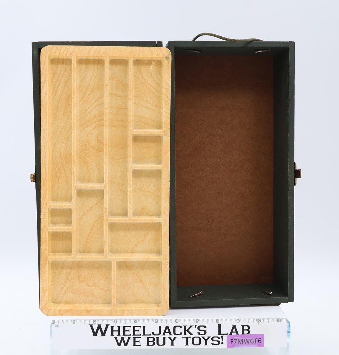 G.I. Joe Wooden Footlocker W/ Tray 1964 Hasbro Vintage Action