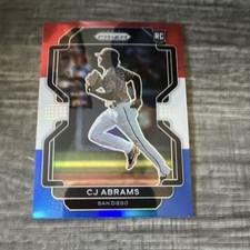 Panini 2022 Prizm Red White & Blue Rookie CJ Abrams #12 Padres Baseball