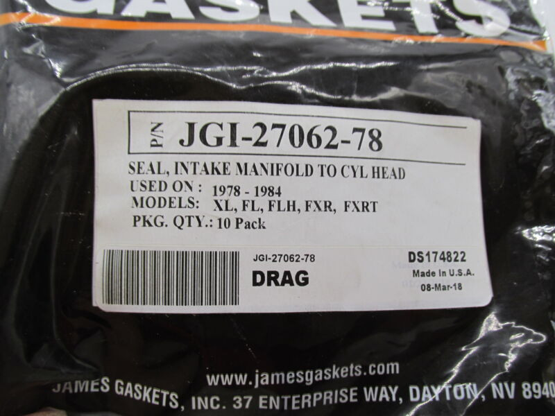 Lot of 3 James Gasket Cylinder Head Intake Manifold Seals JGI