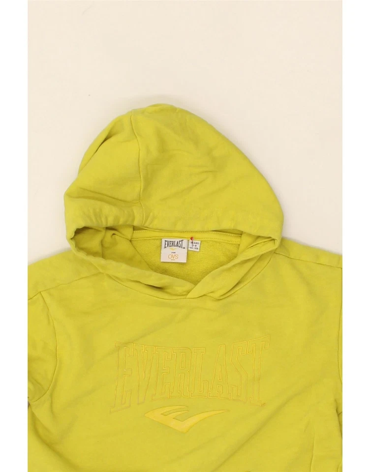 EVERLAST Boys Graphic Hoodie Jumper 7-8 Years Yellow Cotton AS09 - Image 3 of 3