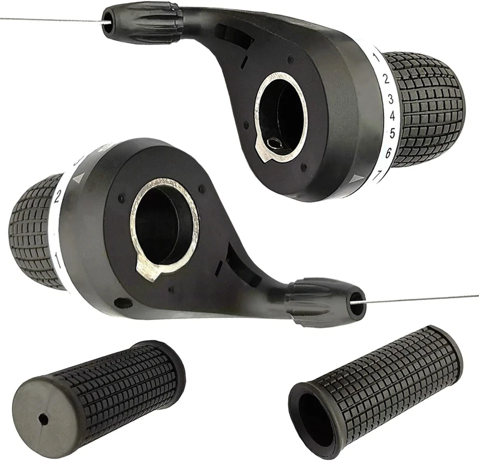 2 Pair Bicycle Twist Grip Gear Shifters 3X7 Speed DIP Compatible for MTB Bike - Image 2 of 4